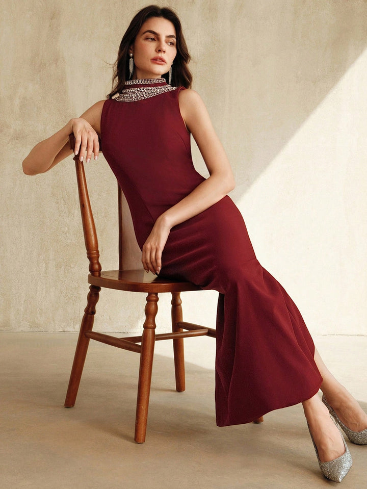 Rochie maxi SHEIN, vișiniu