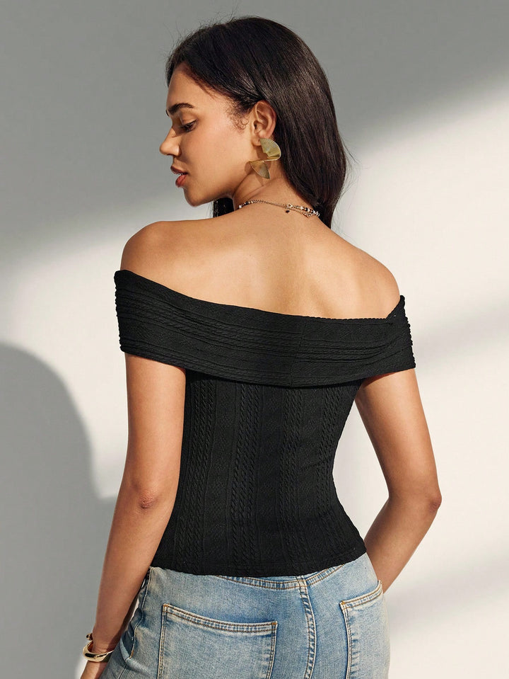 Top SHEIN, negru