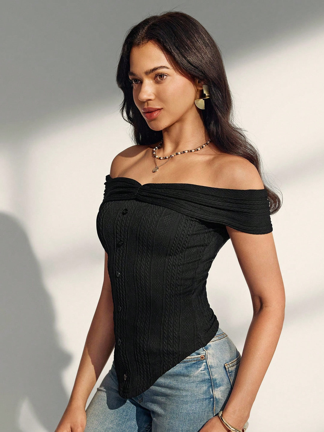 Top SHEIN, negru