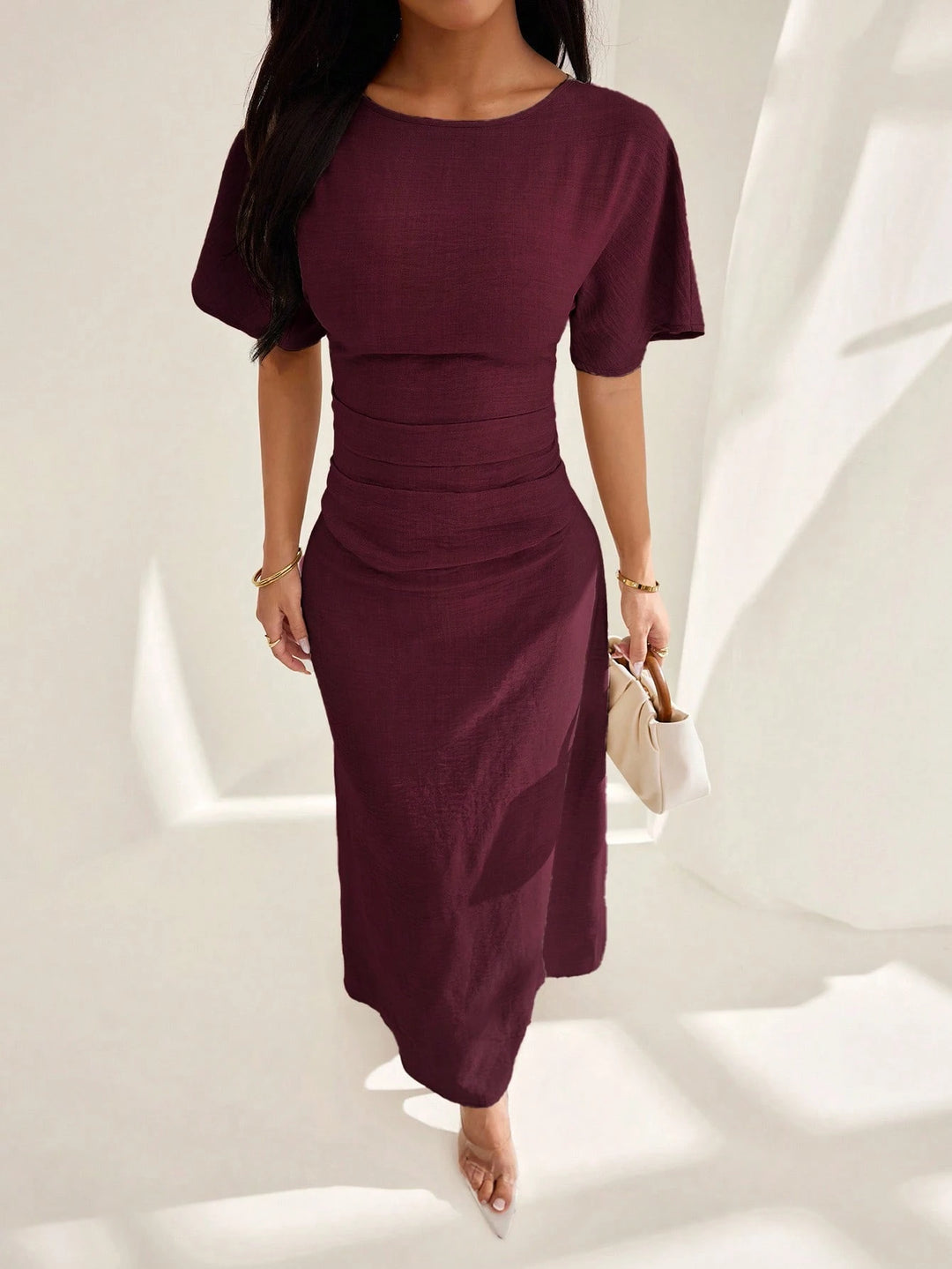 Rochie maxi Shein, vișiniu