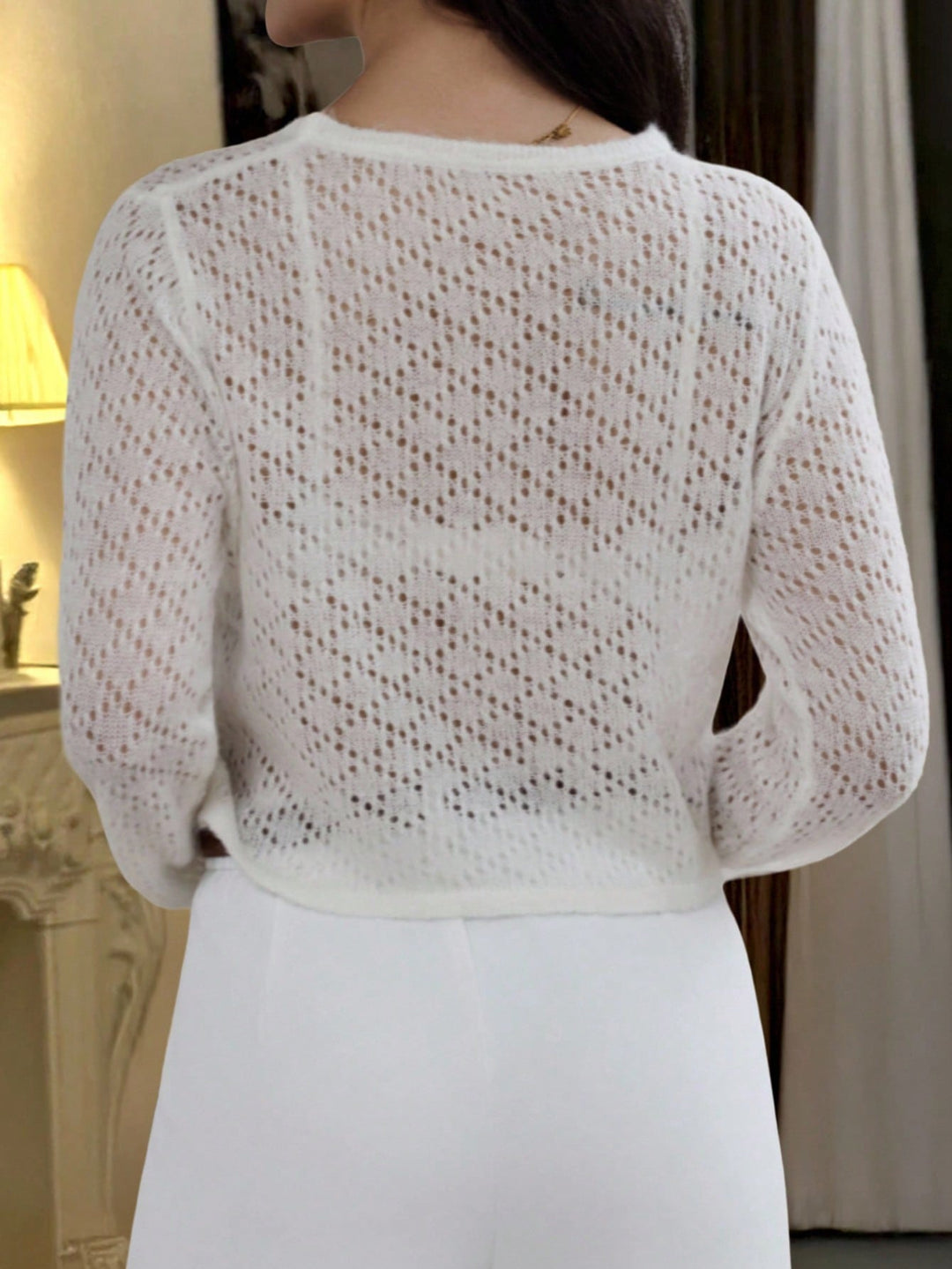 Cardigan SHEIN, alb