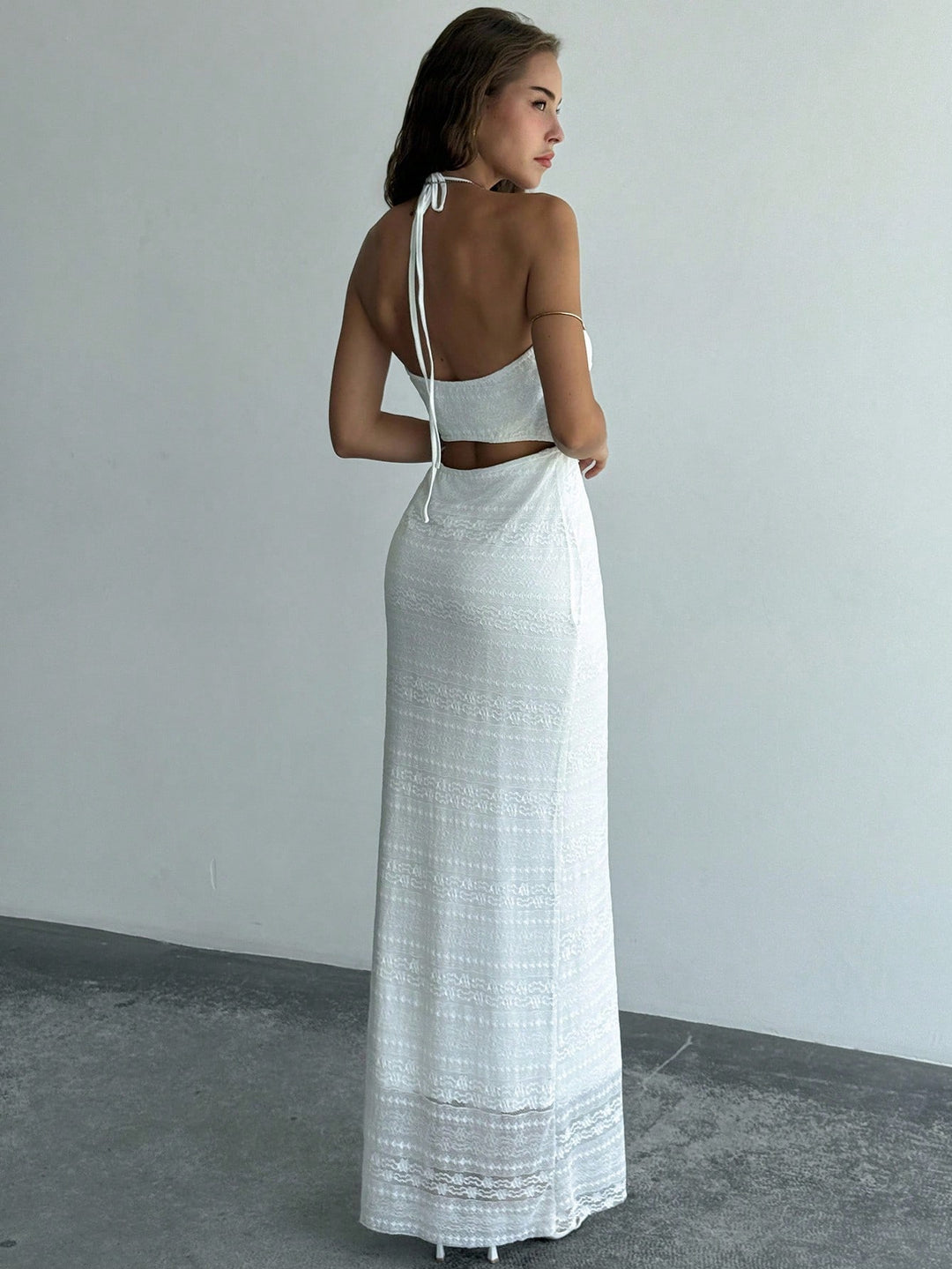 Rochie maxi SHEIN, alb