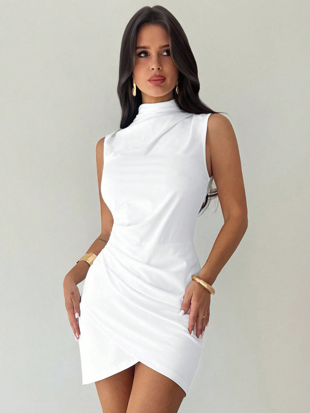 Rochie mini SHEIN, alb
