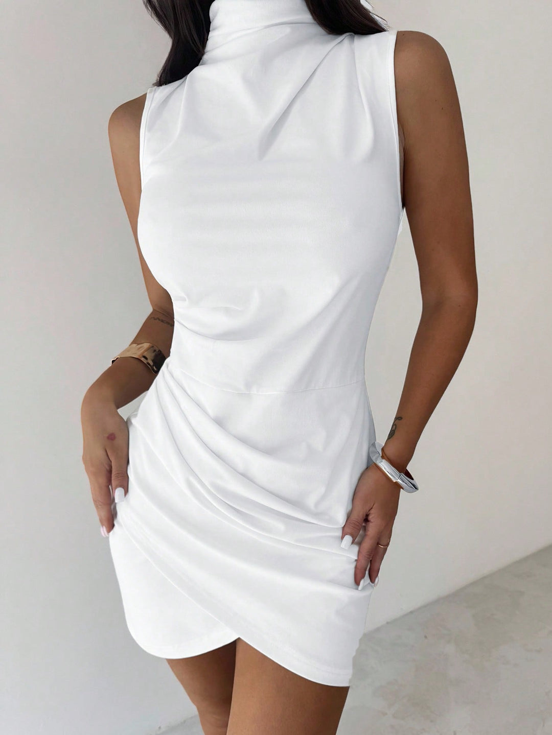 Rochie mini SHEIN, alb