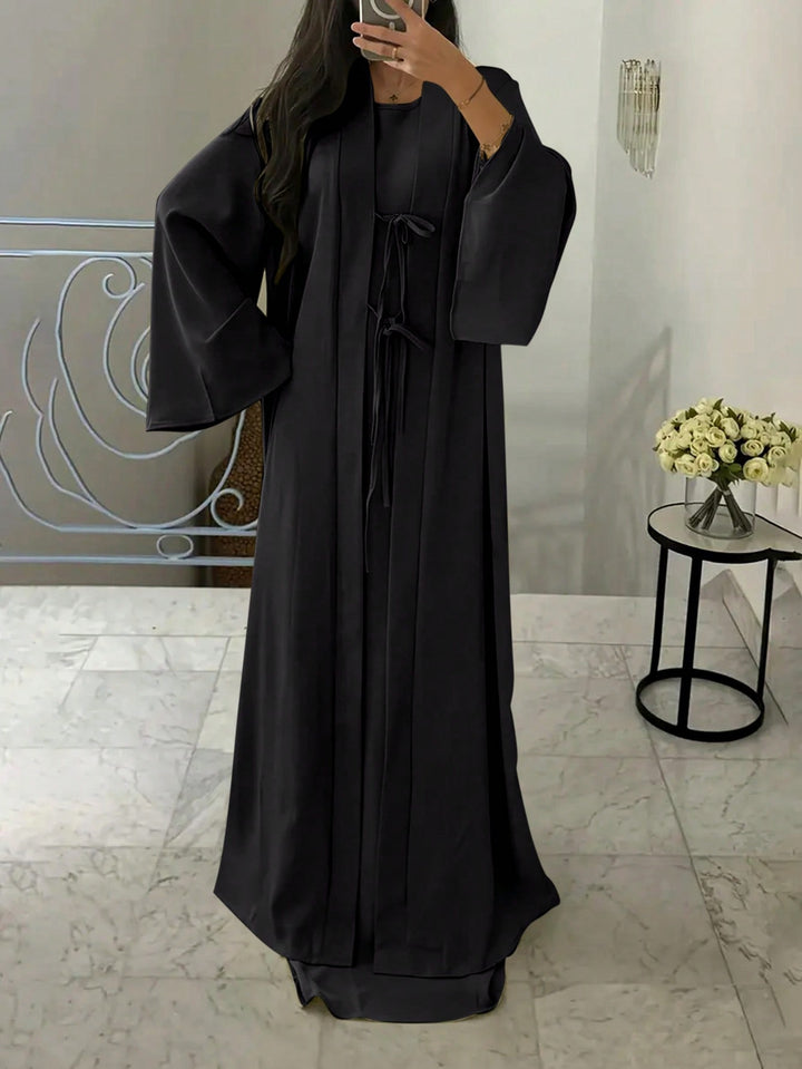 Set caftan și jalabiya SHEIN, negru