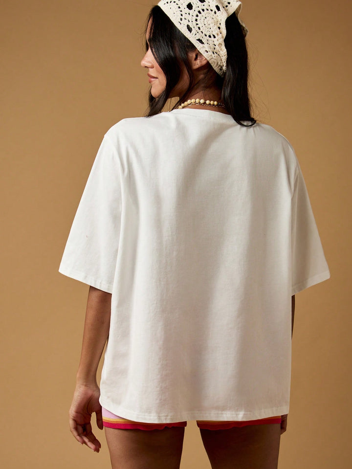 Tricou Missguided by Shein, alb