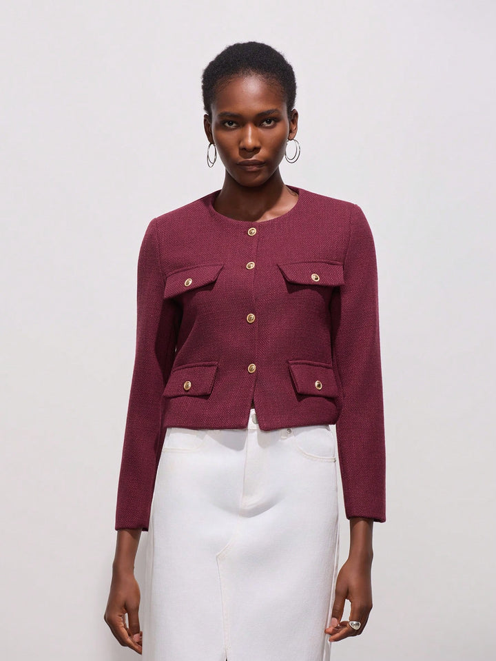 Jachetă SHEIN, vișiniu