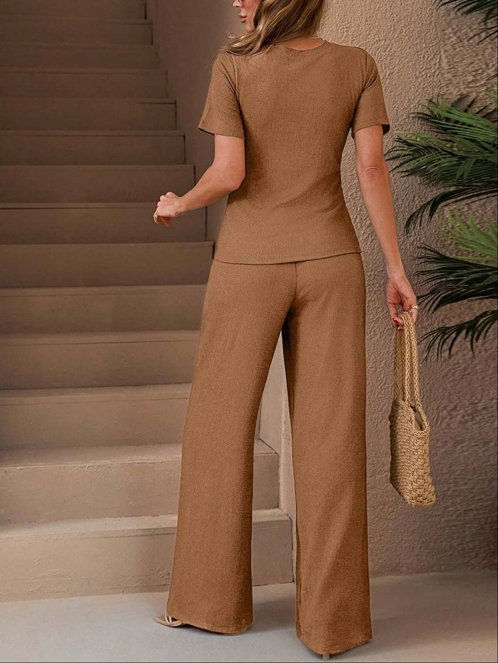 Shein Curve+ szett, barna