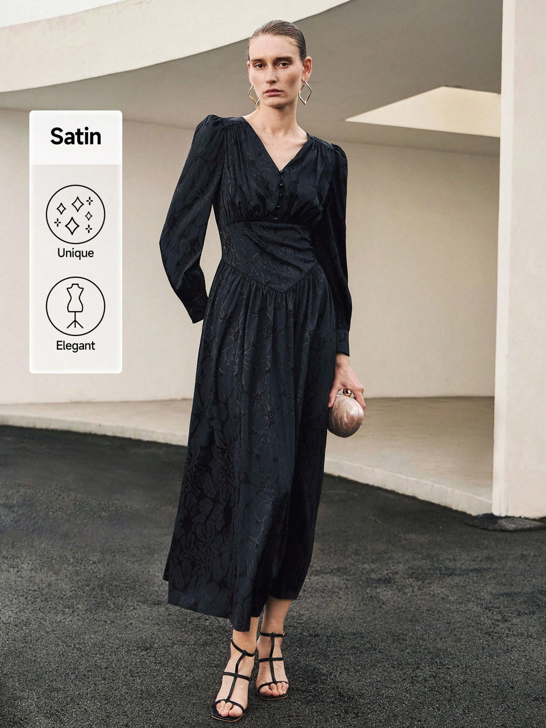 Rochie maxi SHEIN, negru