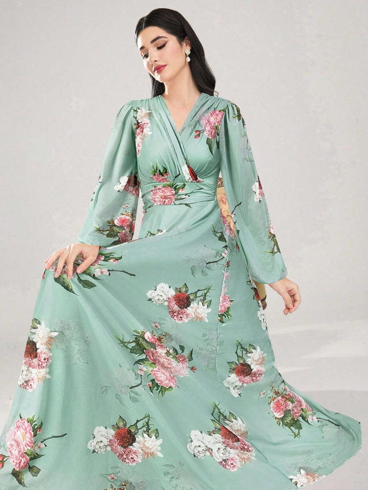 Rochie maxi SHEIN, verde
