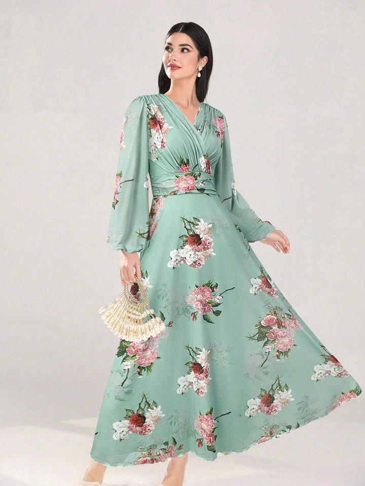 Rochie maxi SHEIN, verde