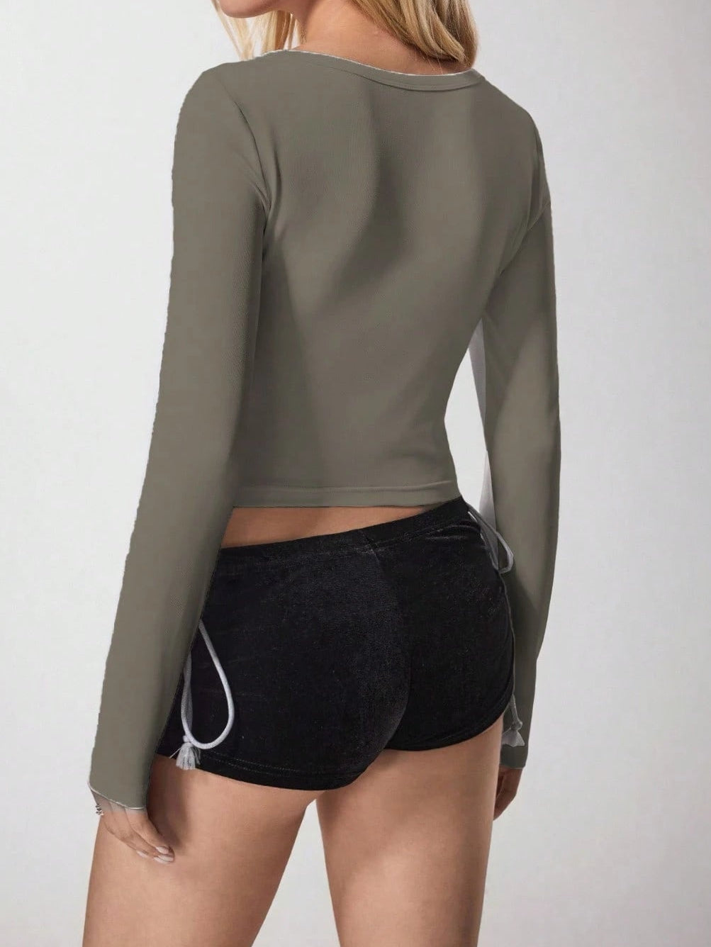 Shein top, szürke