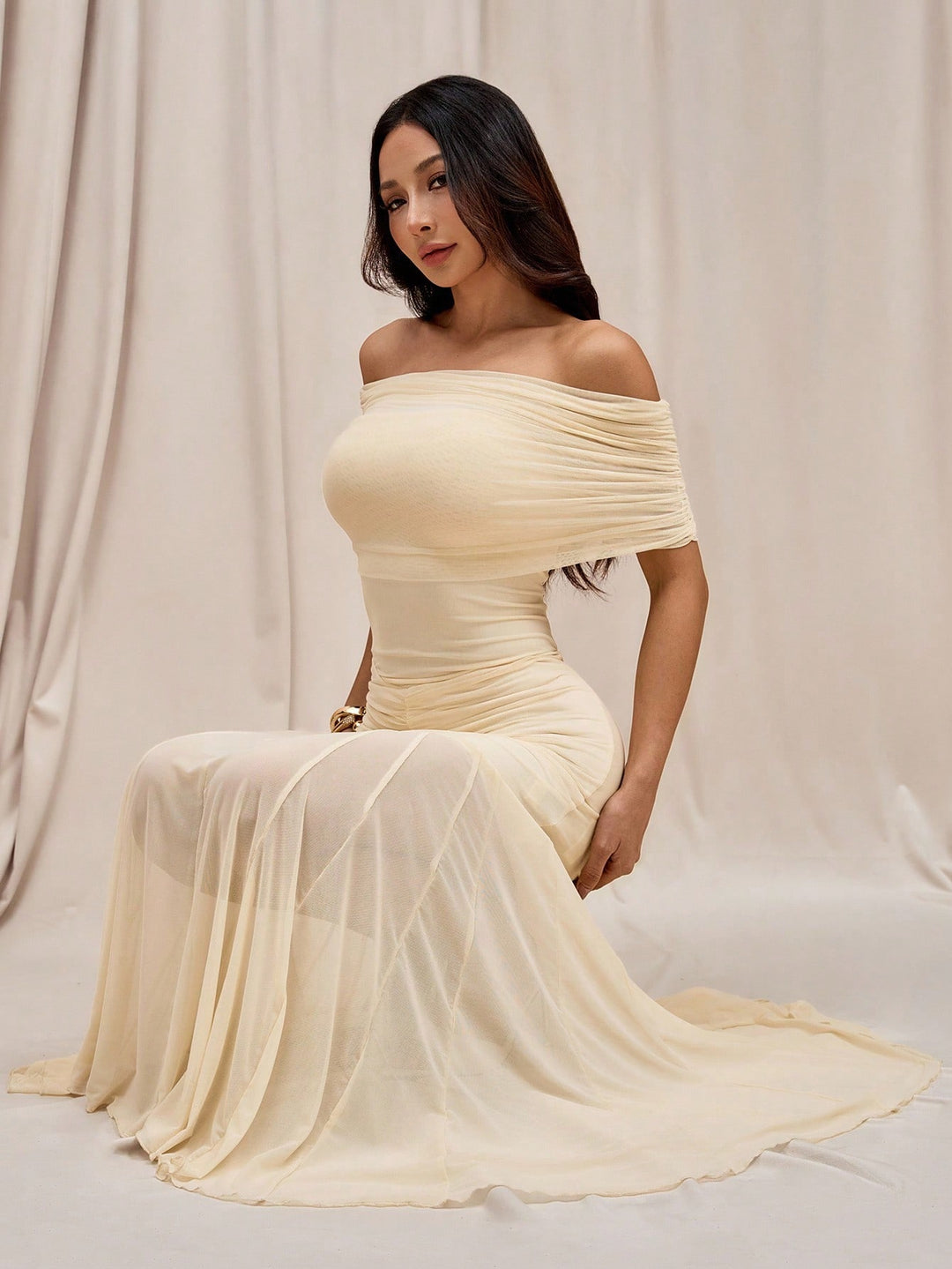 Rochie maxi SHEIN, portocaliu