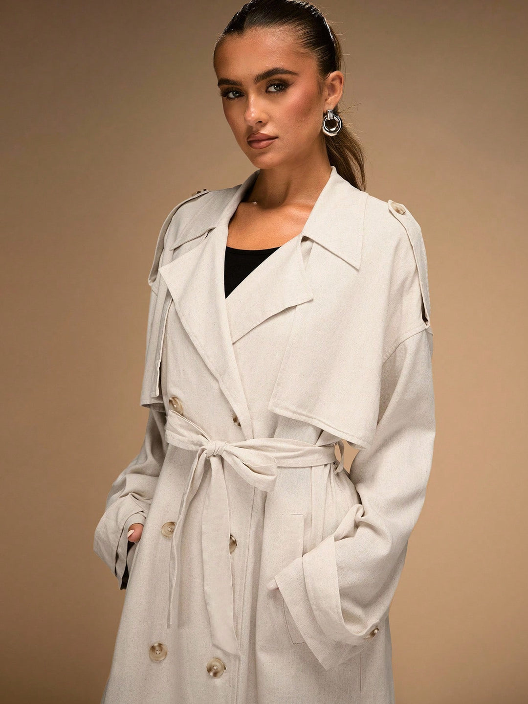 Trench SHEIN, bej
