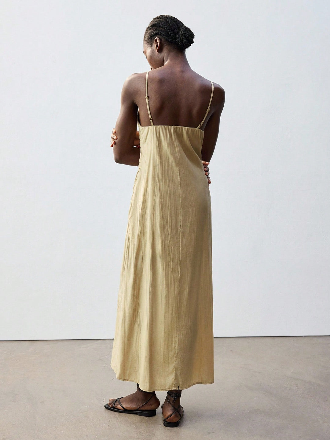 Rochie maxi SHEIN, bej