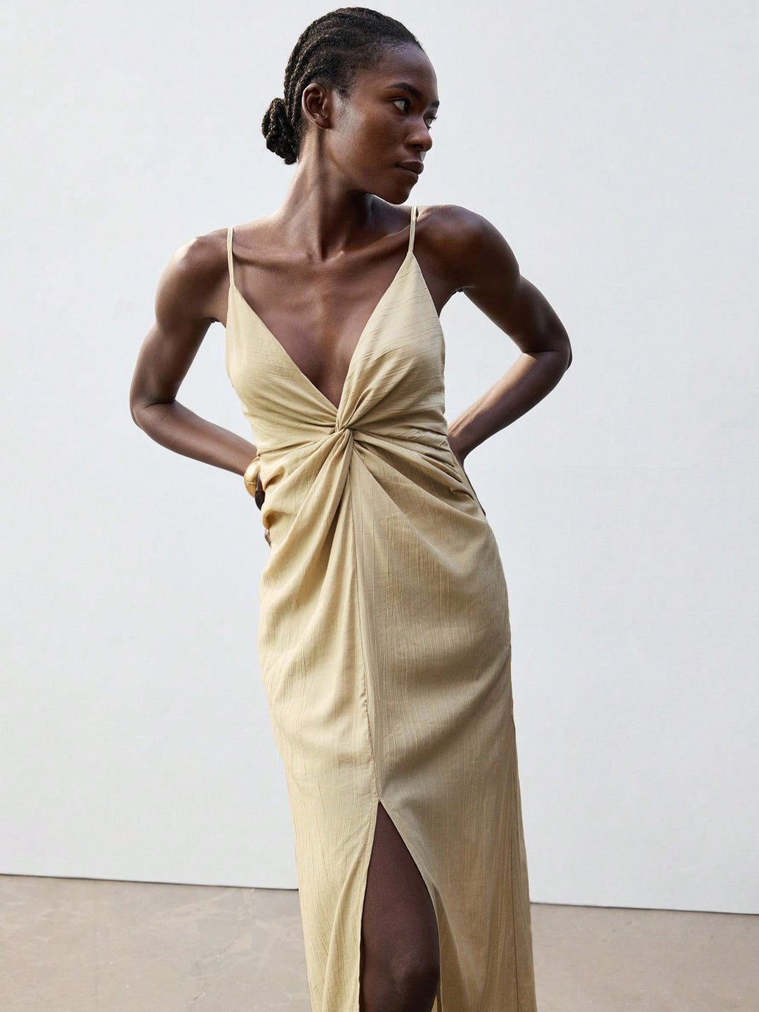 Rochie maxi SHEIN, bej