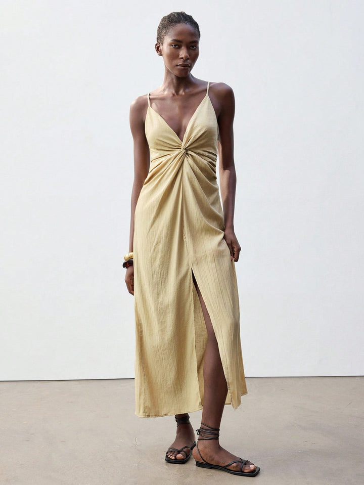 Rochie maxi SHEIN, bej