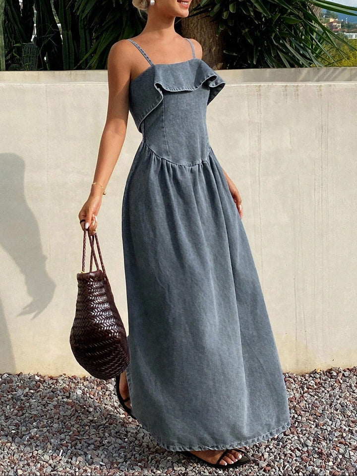 SHEIN maxi ruha, kék