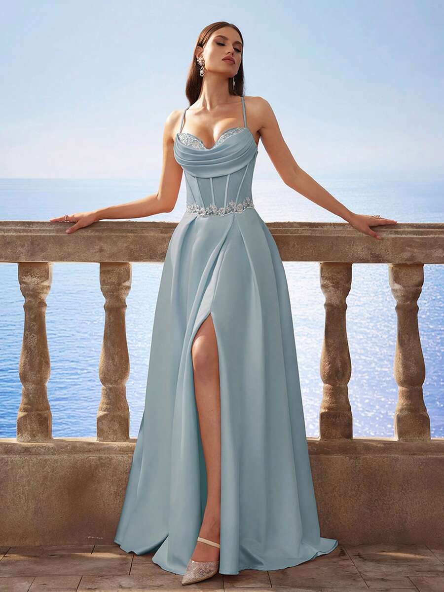 Rochie de ocazie SHEIN, albastru