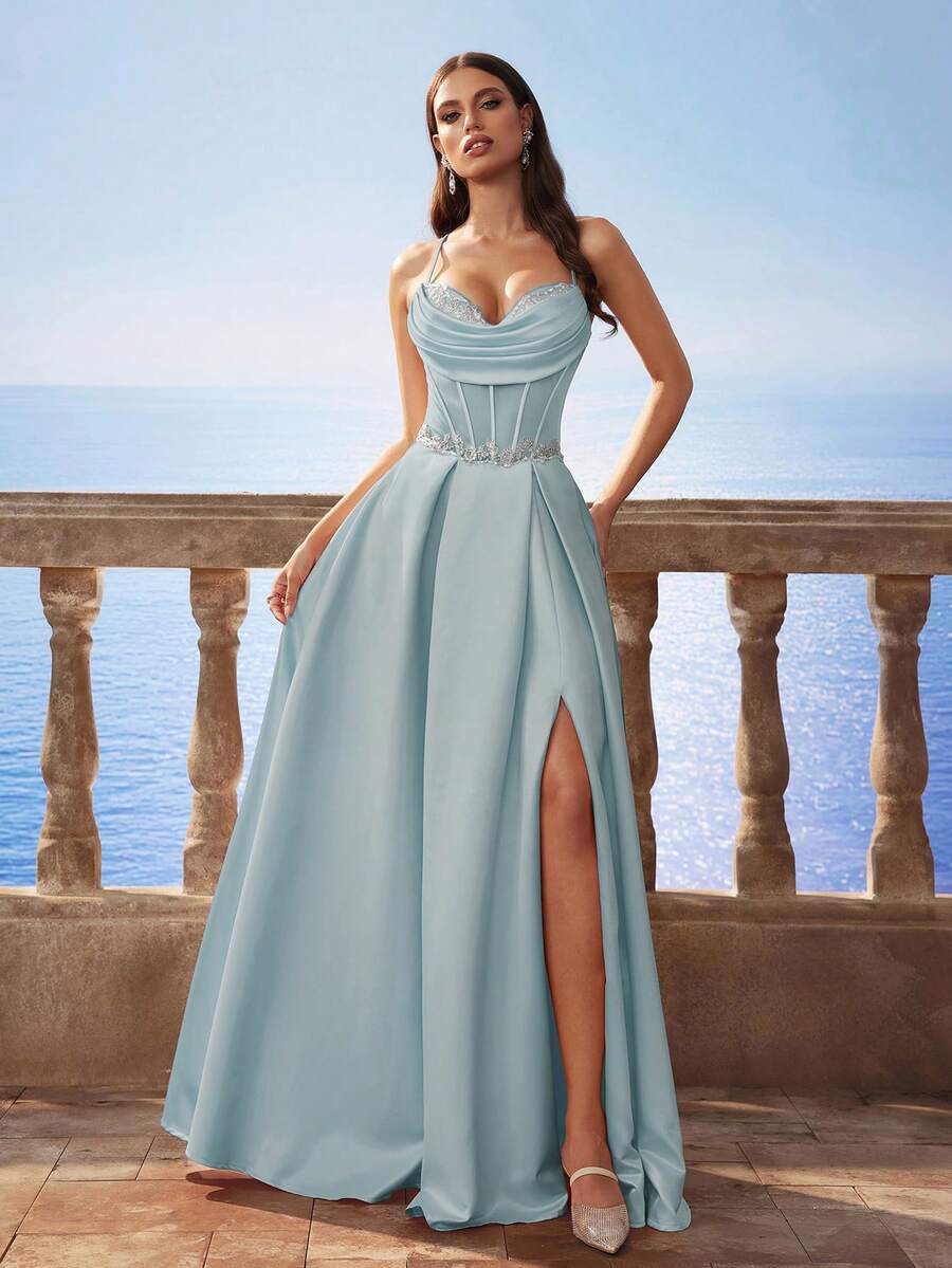 Rochie de ocazie SHEIN, albastru