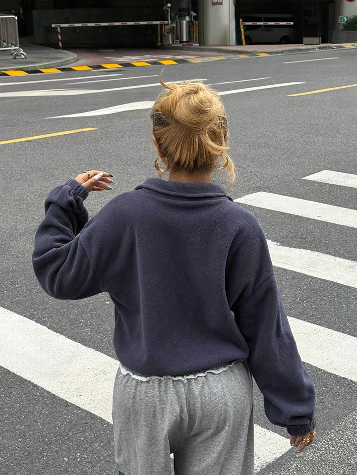 Shein cipzáros pulóver, szürke