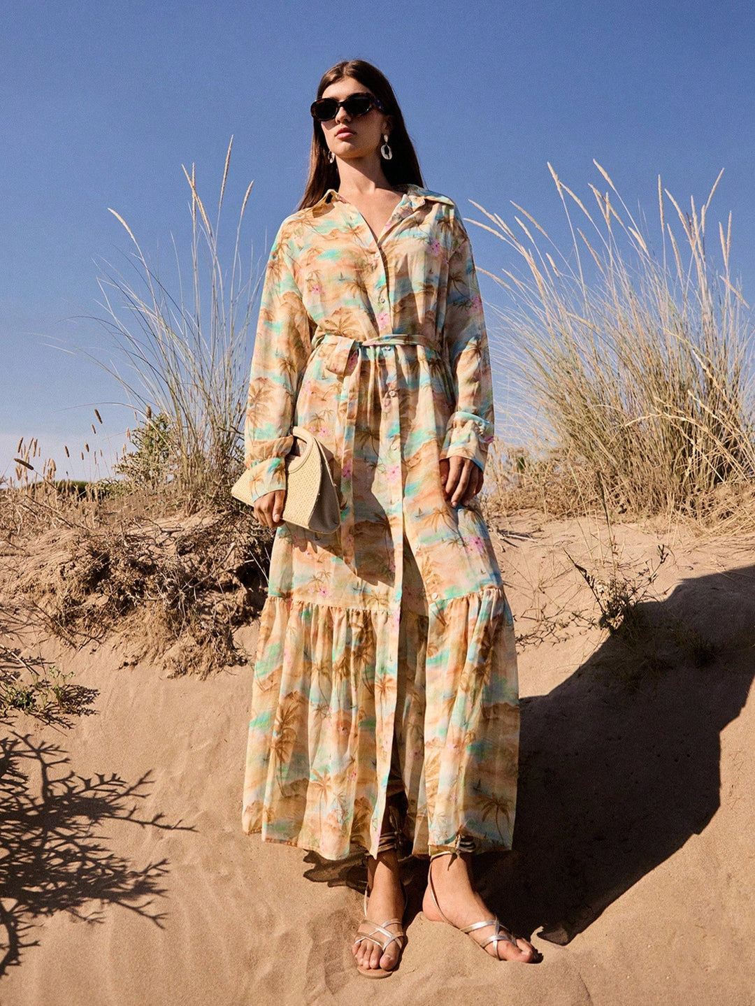 Rochie maxi SHEIN, mix culori