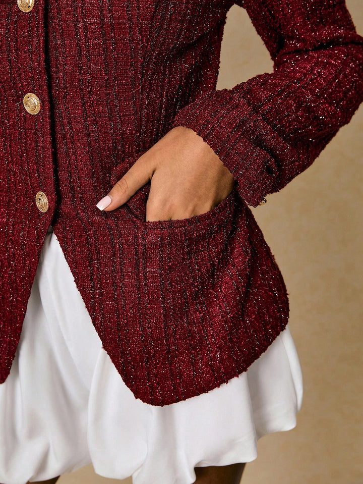 SHEIN dzseki, bordó