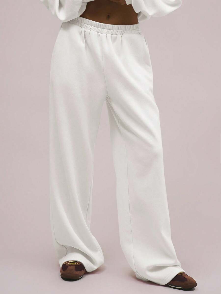Pantaloni SHEIN, alb
