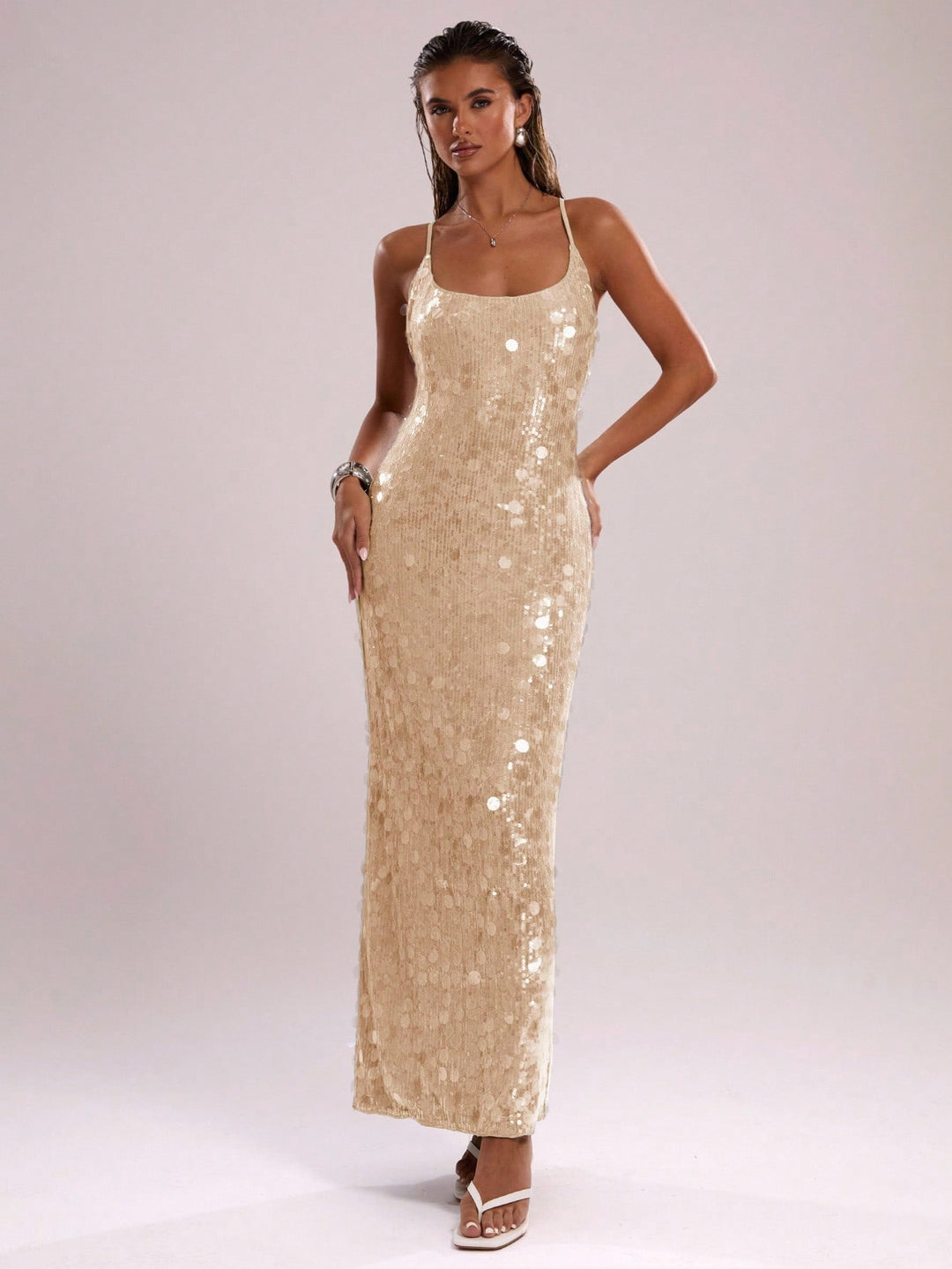 Rochie maxi SHEIN, portocaliu