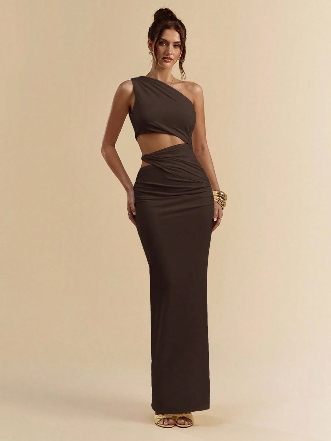 Rochie maxi SHEIN, maro