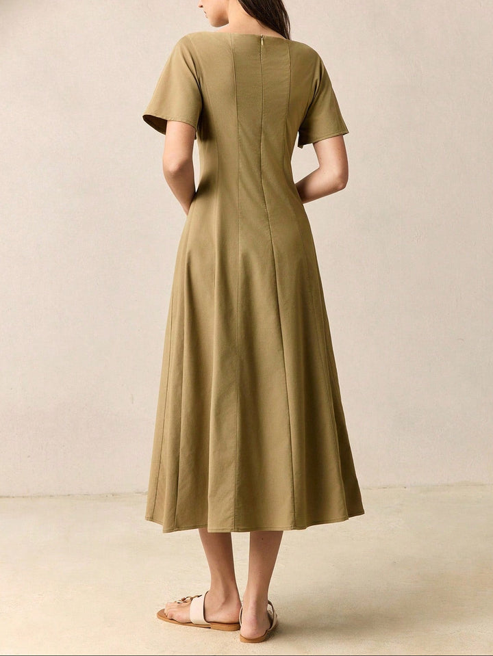 Rochie midi SHEIN, kaki