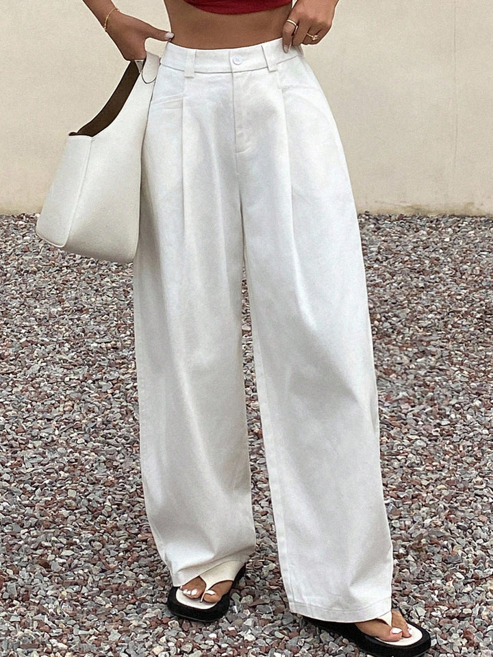 Pantaloni Shein, alb