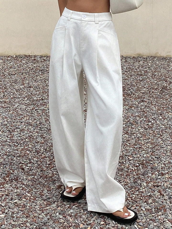 Pantaloni Shein, alb