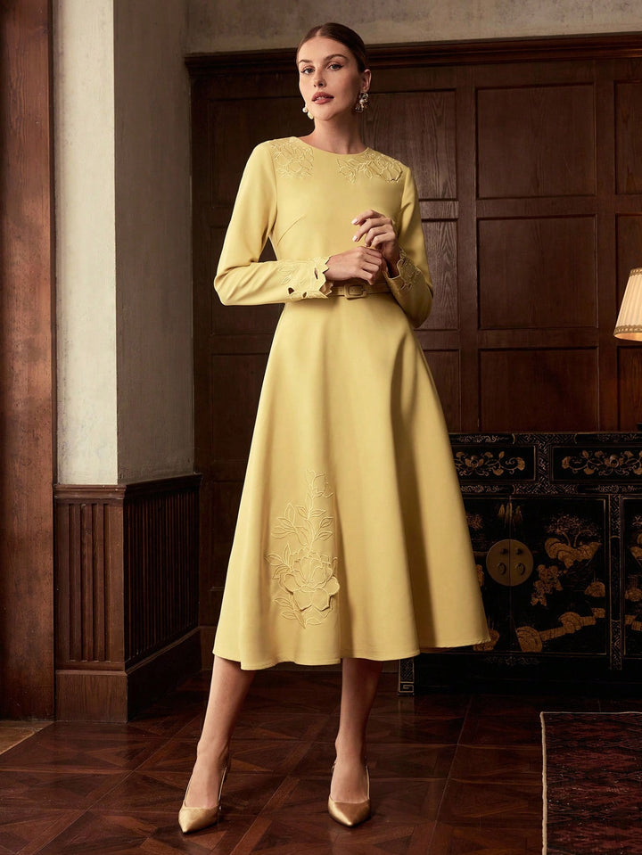 Rochie midi SHEIN, galben