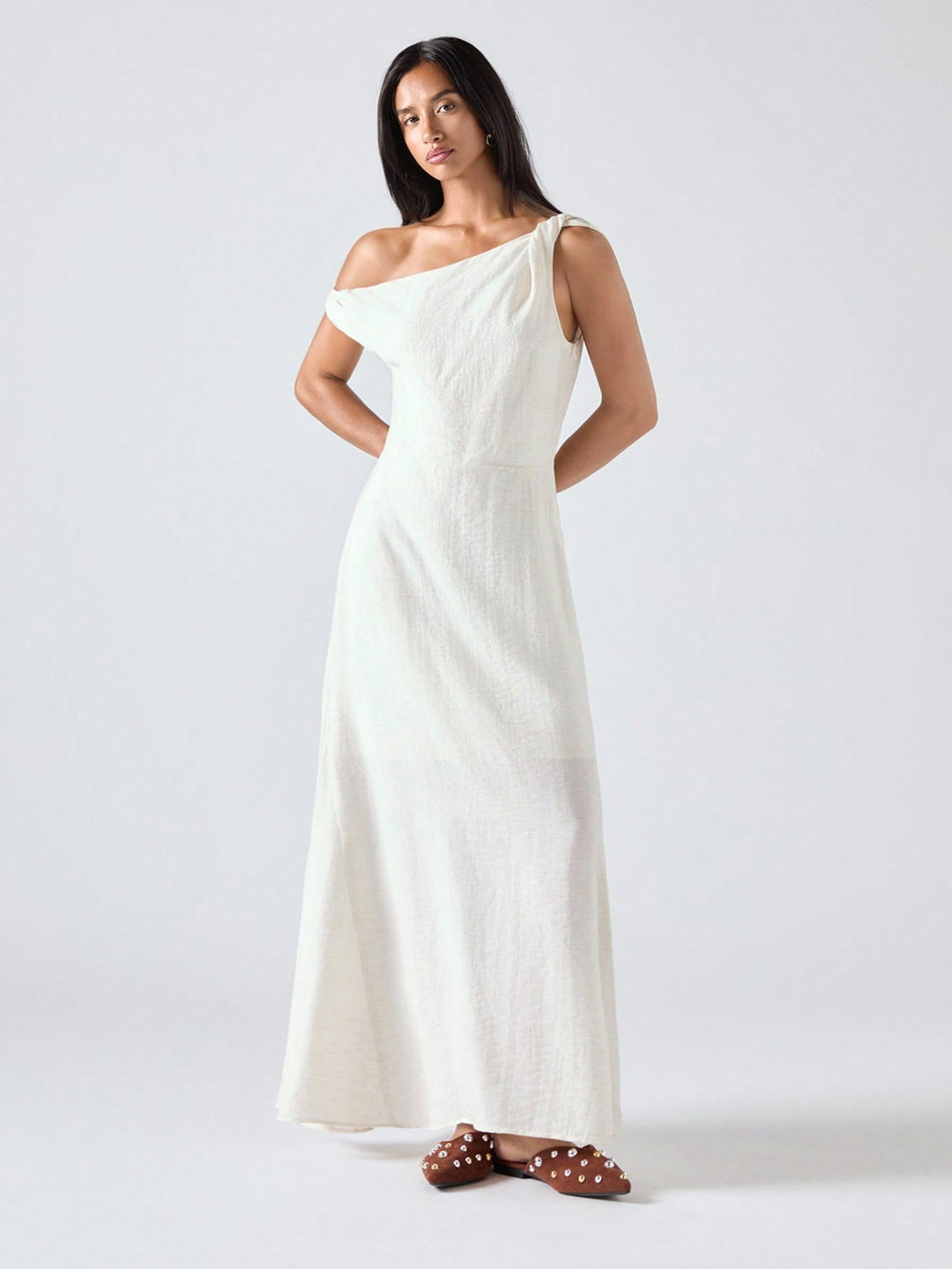 Rochie maxi SHEIN, bej