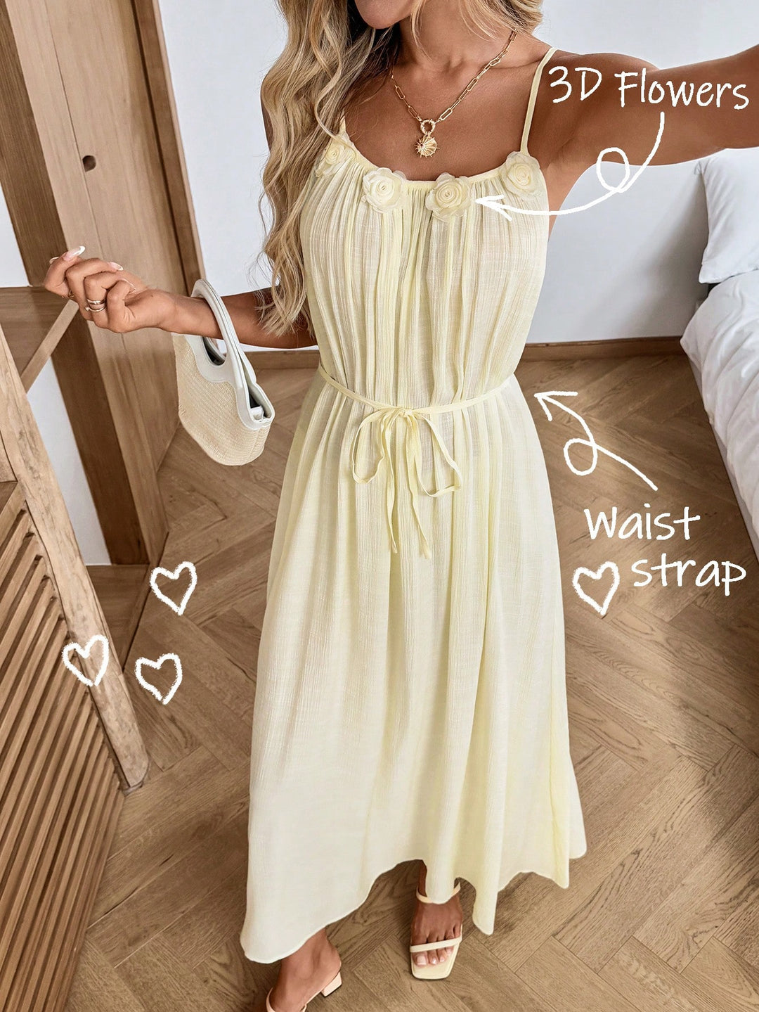 Rochie maxi SHEIN, galben