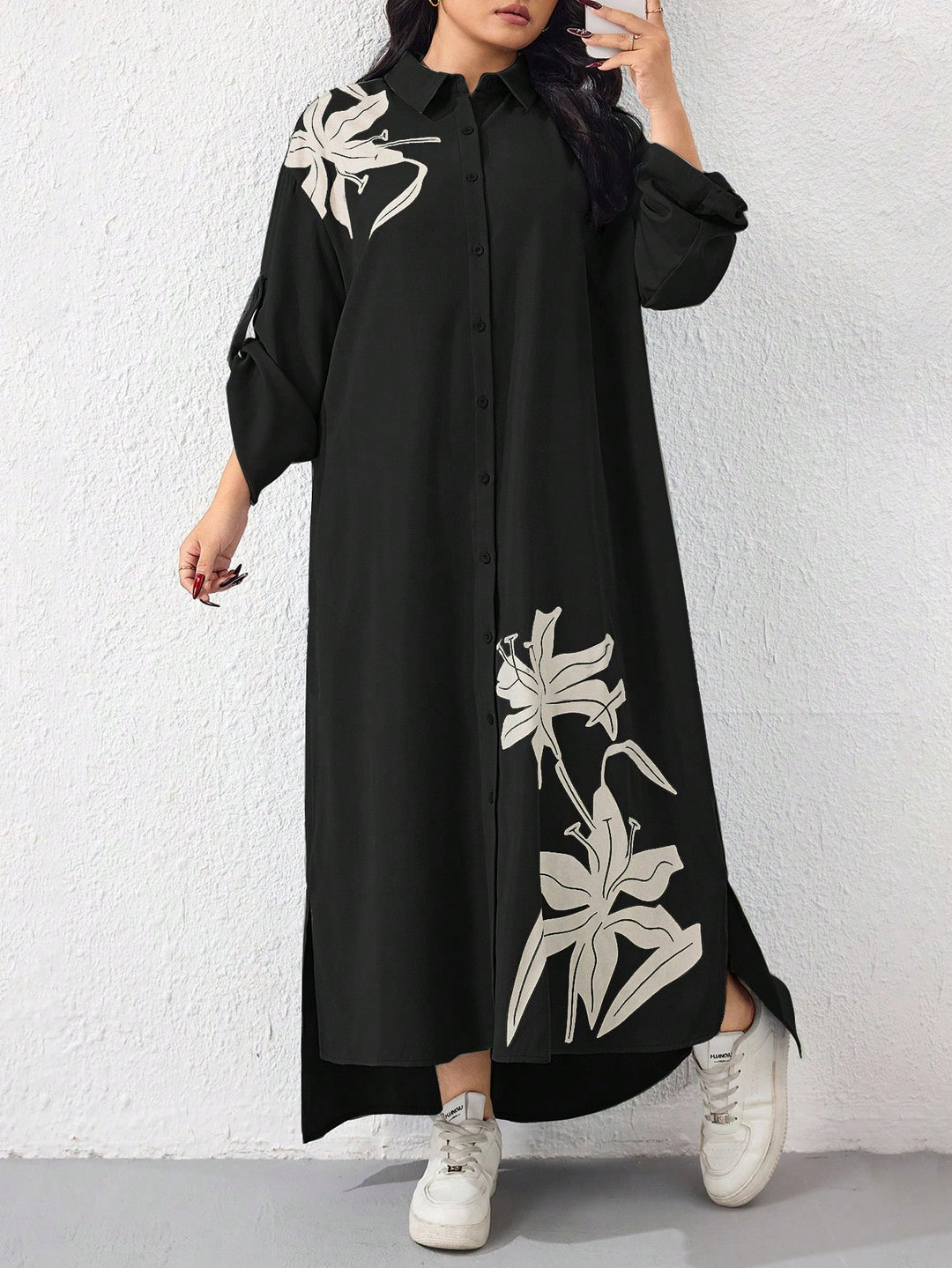 SHEIN maxi ruha, fekete