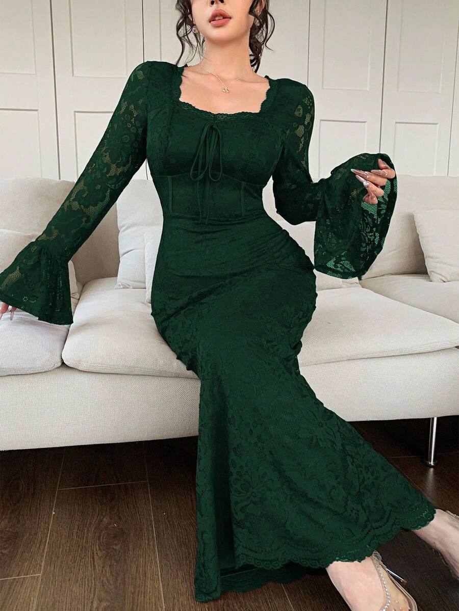 Rochie maxi SHEIN, verde