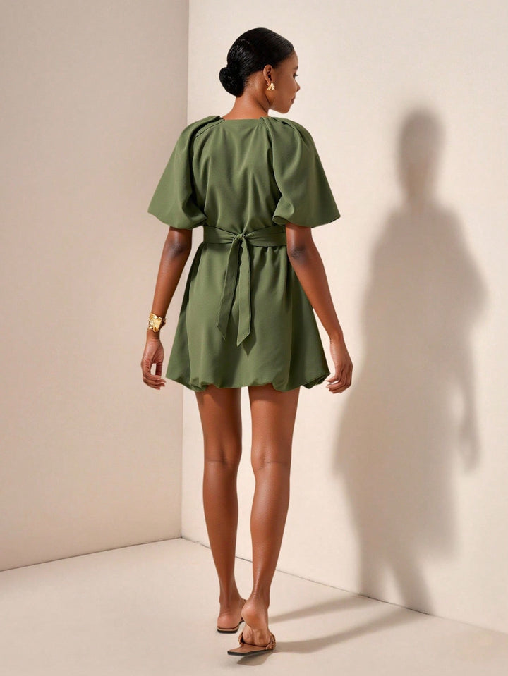 Rochie midi SHEIN, kaki