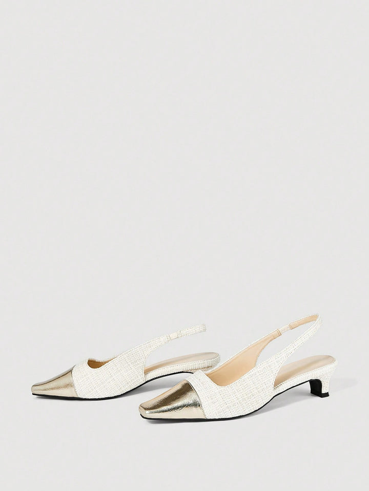 Pantofi cu toc SHEIN, bej