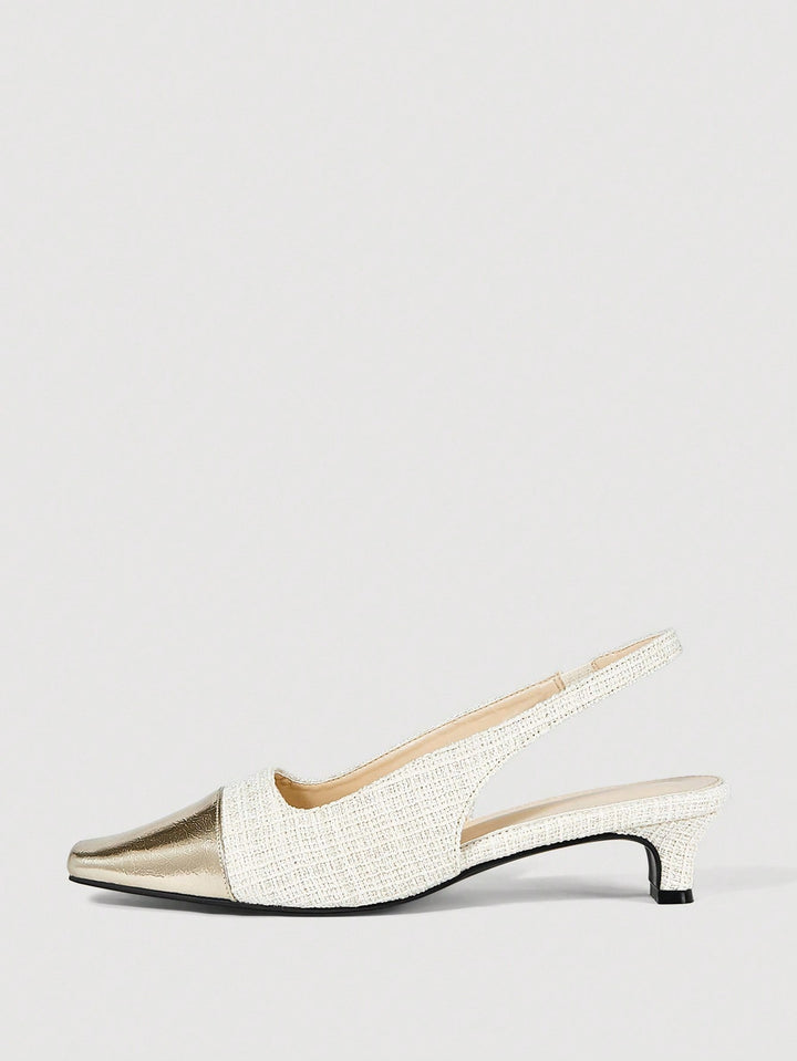 Pantofi cu toc SHEIN, bej