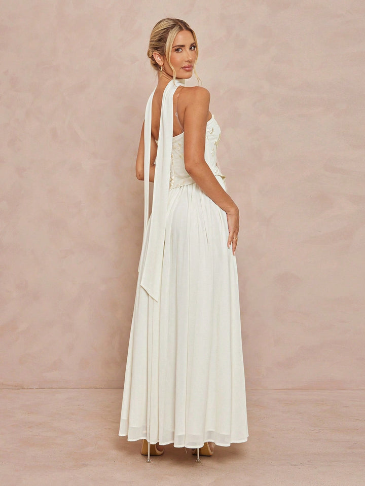 Rochie maxi SHEIN, bej