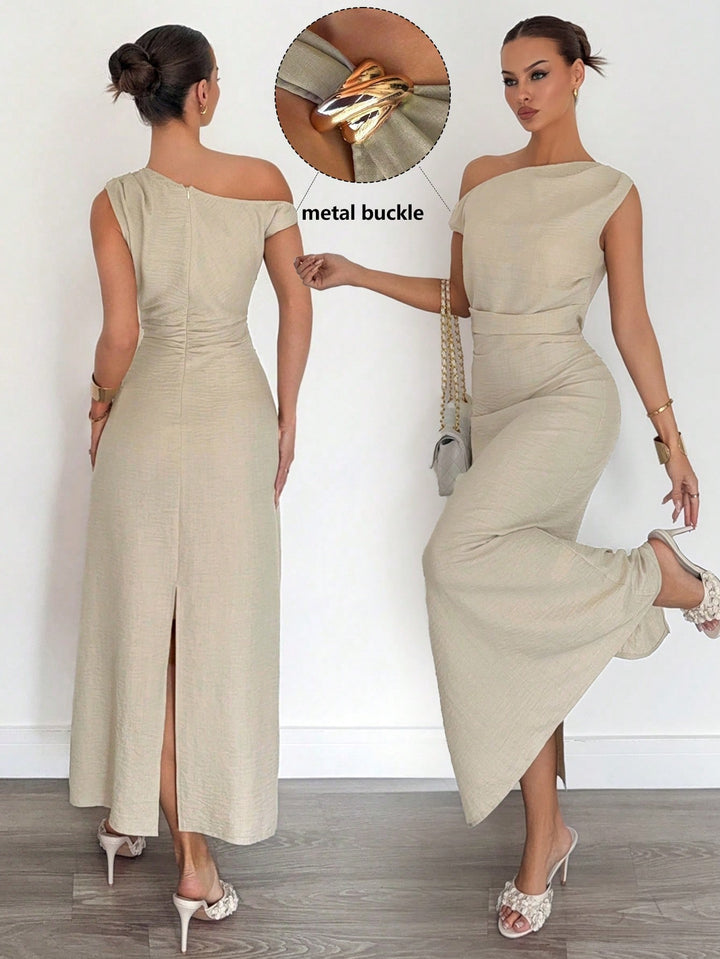 Rochie maxi SHEIN, bej