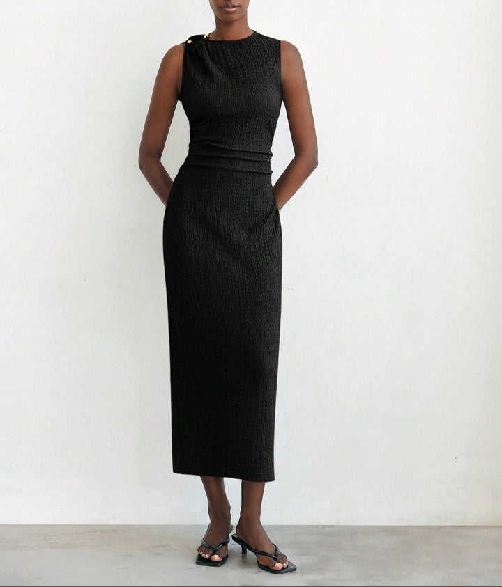 SHEIN midiruha, fekete