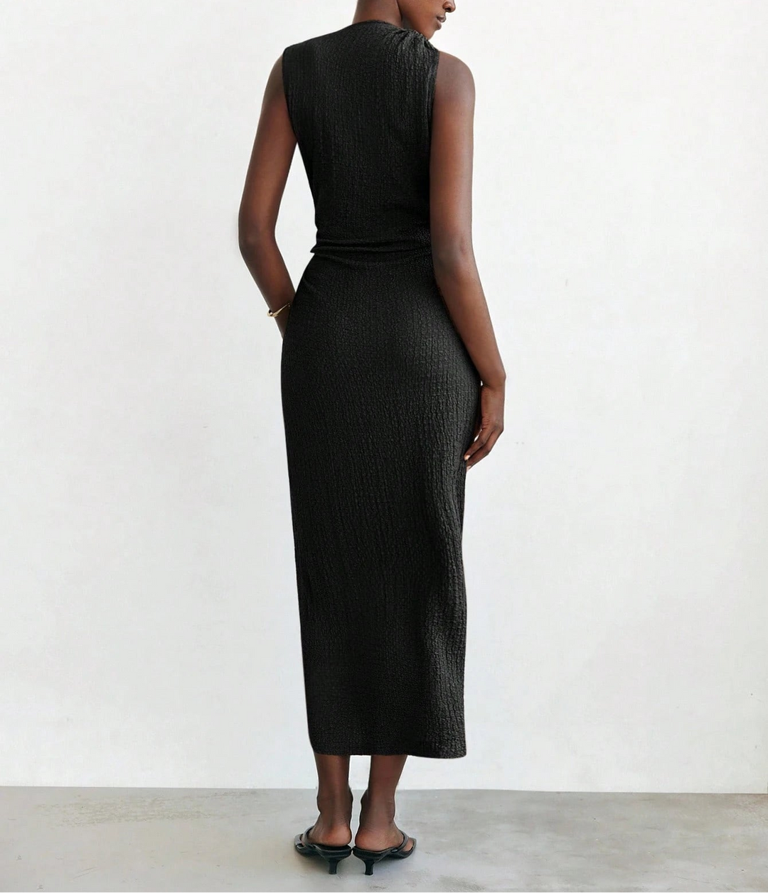 SHEIN midiruha, fekete