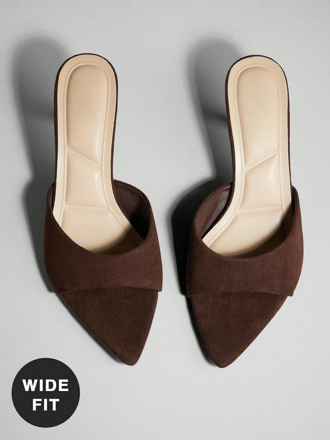 SHEIN Brown Heeled Clogs
