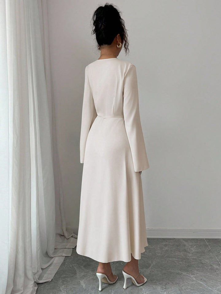 SHEIN maxi ruha, krémszínű