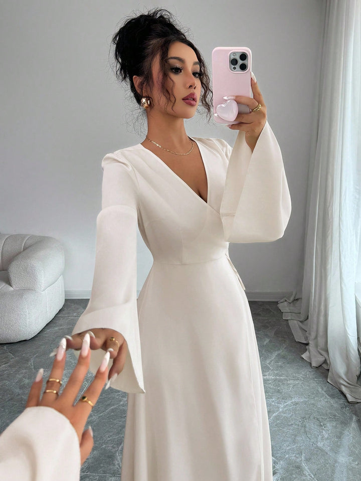 SHEIN maxi ruha, krémszínű