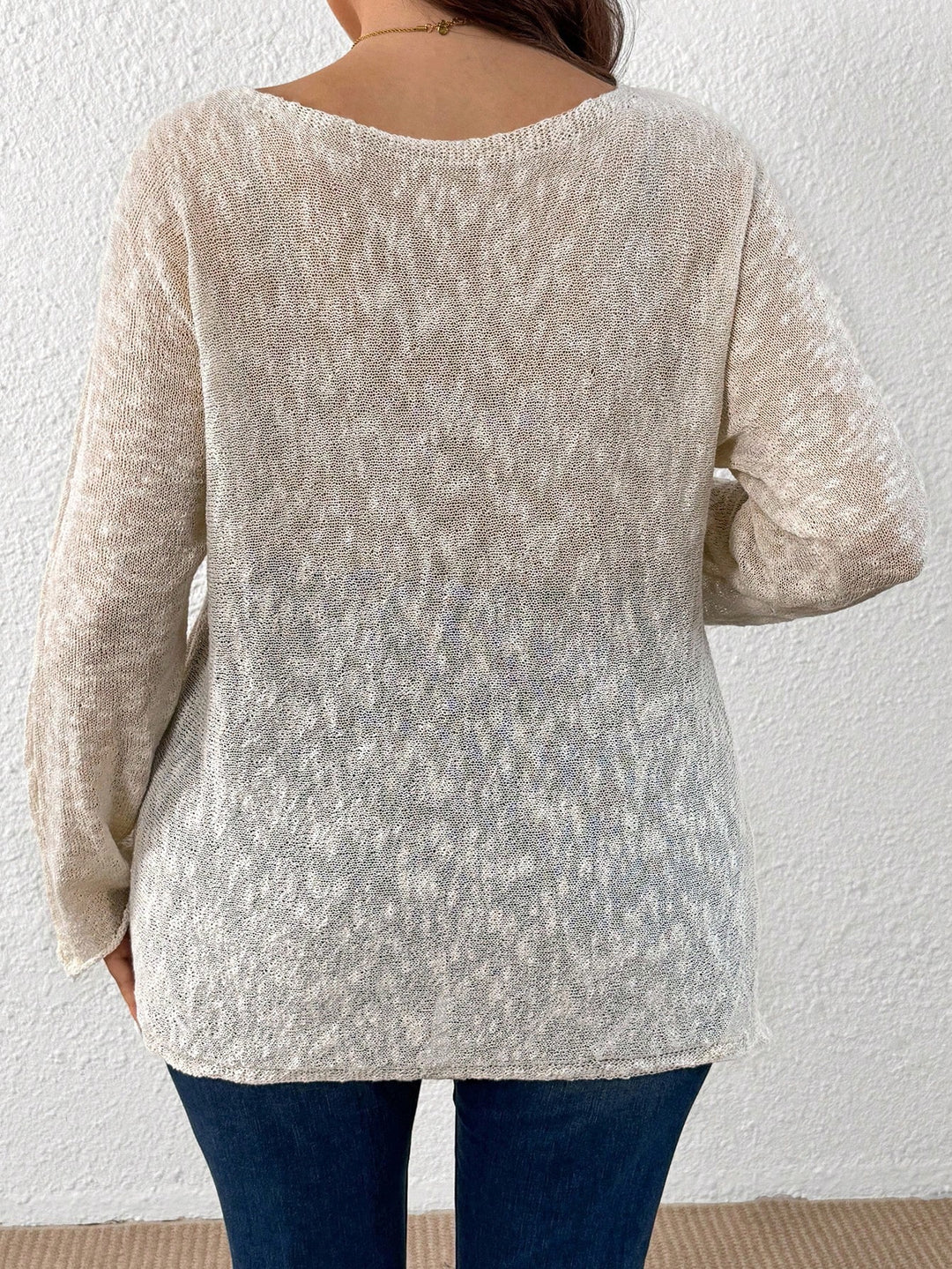 Shein Curve+ blúz, bézs
