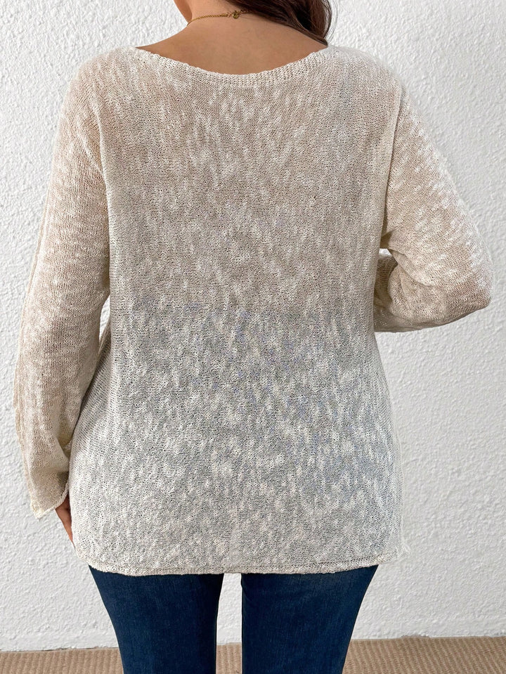 Shein Curve+ blúz, bézs